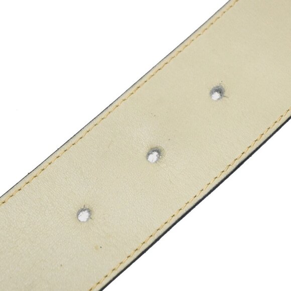 GUCCI GG Logo Interlocking Belt 65 Leather Beige GHW Made in Italy - Picture 9 of 14